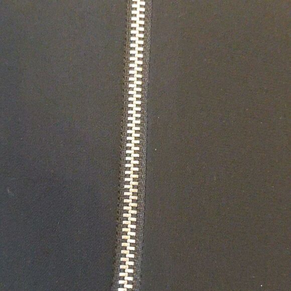 FRNCH black short sleeve blouse, back zip, heavily sequined (gold), M - Picture 8 of 8